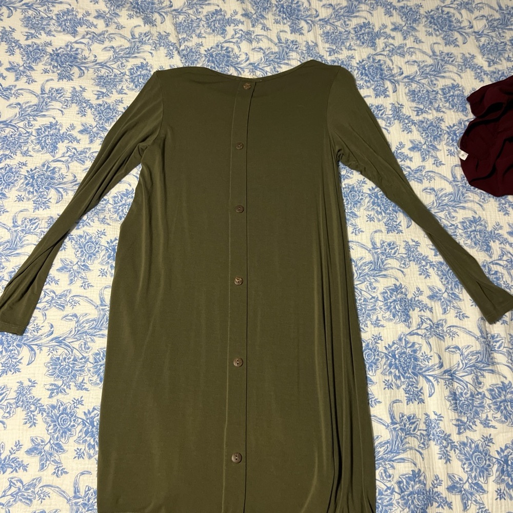 Navy green dress